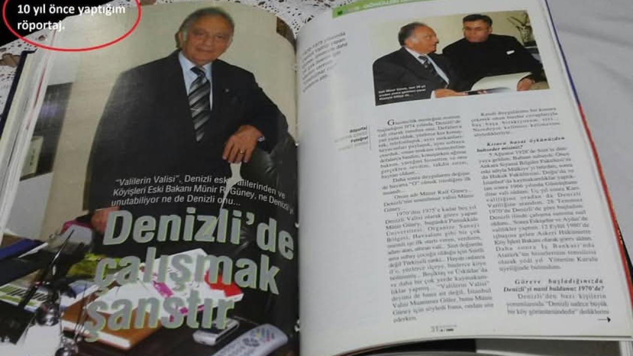 VALİ MÜNİR GÜNEY'İ RAHMETLE ANIYORUZ…