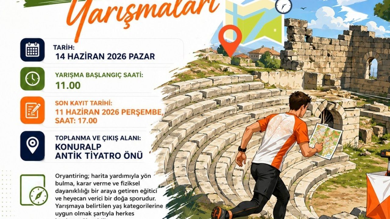 1. Konuralp Gazi oryantiring yarışması başlıyor