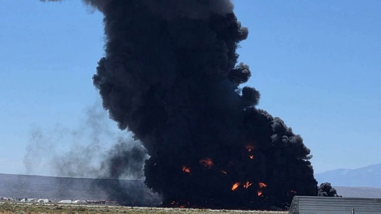 ABD’ye ait B-52 bombardıman uçağı kazasının ardından çekilen yeni görüntüler ortaya çıktı