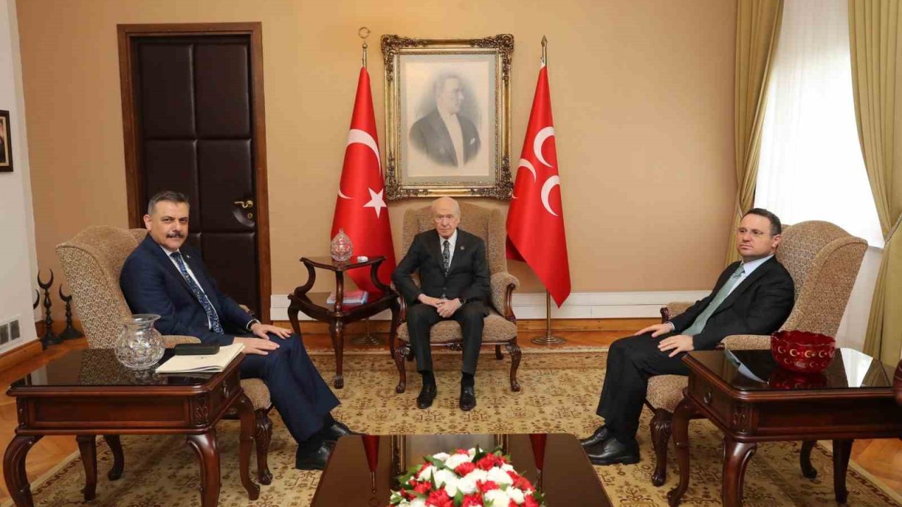 Adalet Bakanı Gürlek ve İçişleri Bakanı Çiftçi, TBMM’de MHP lideri Bahçeli’yi ziyaret etti