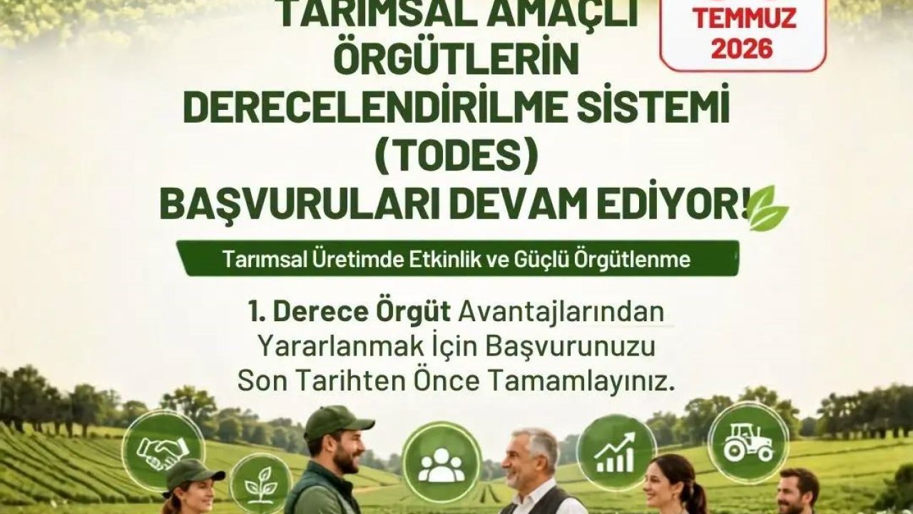 Aydın Tarım İl Müdürlüğü’nden TODES başvurusu uyarısı