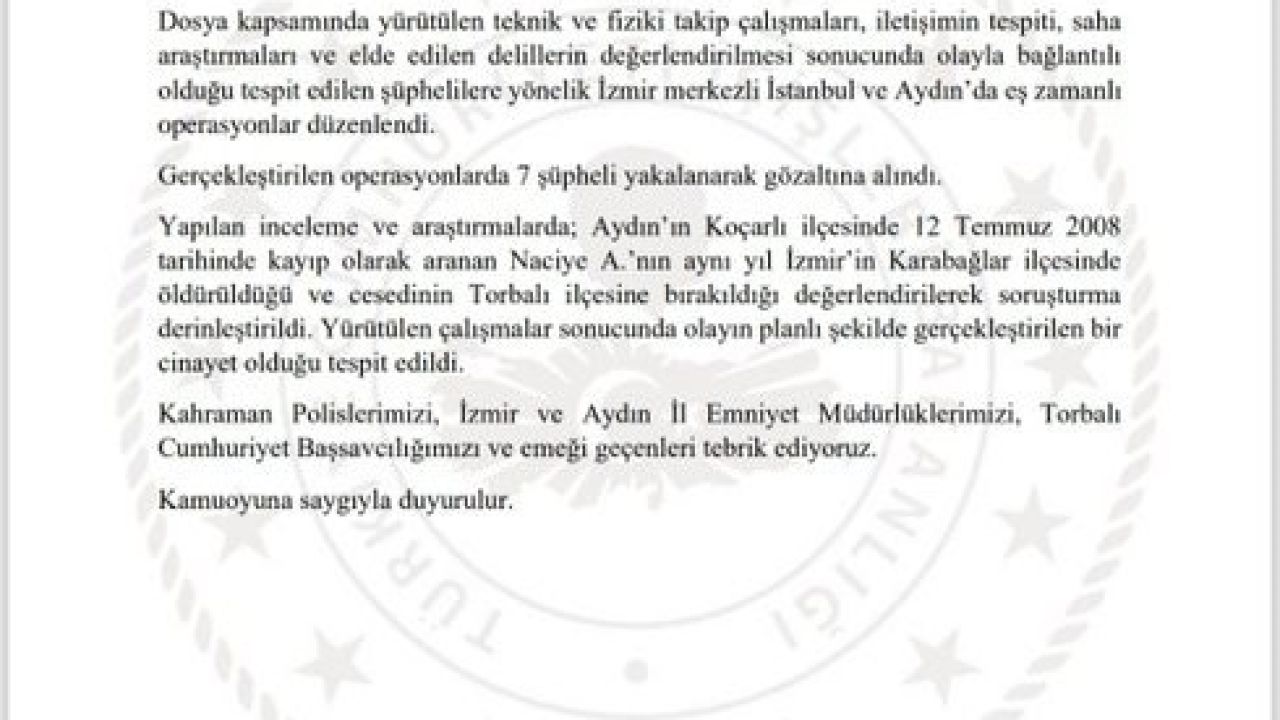 Aydın’daki 18 yıllık kayıp vakasının planlı cinayet olduğu ortaya çıktı: 7 gözaltı