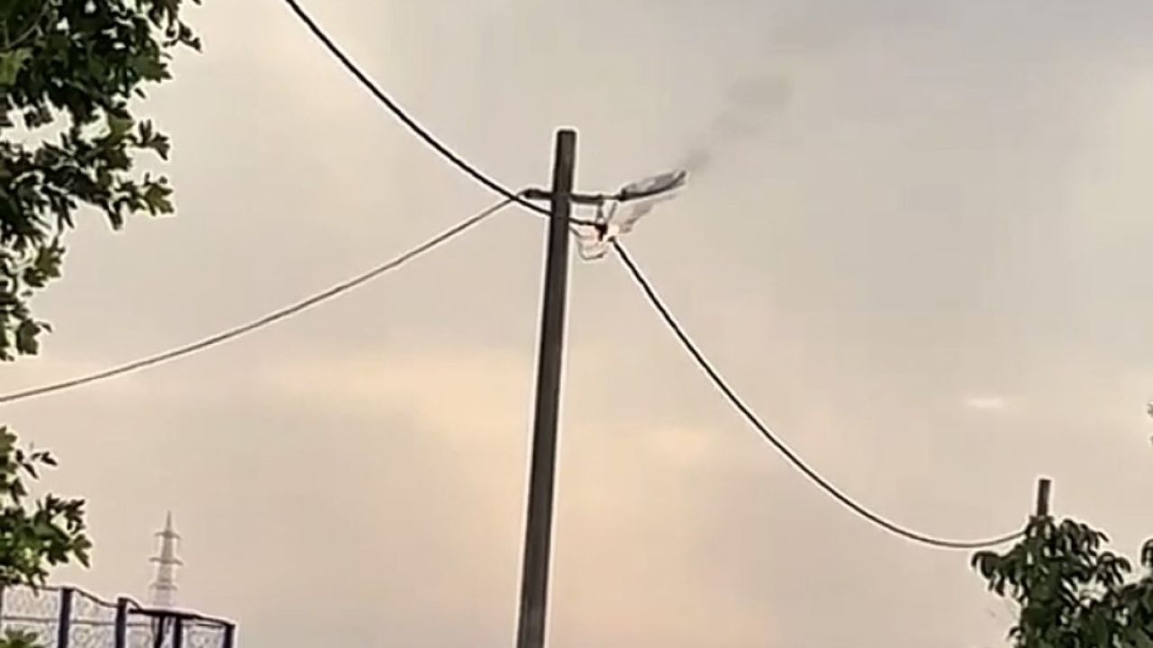 Bandırma’da elektrik hattında korku dolu anlar