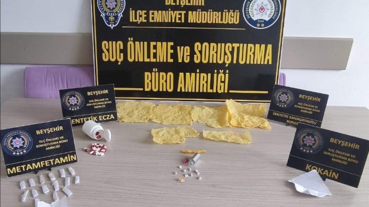 Beyşehir’deki uyuşturucu operasyonunda 2 şüpheli tutuklandı