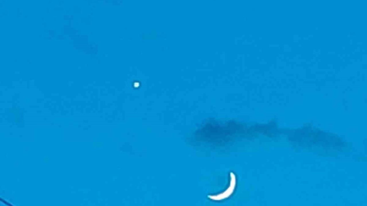 Bolu’da muhteşem ay ve yıldız manzarası