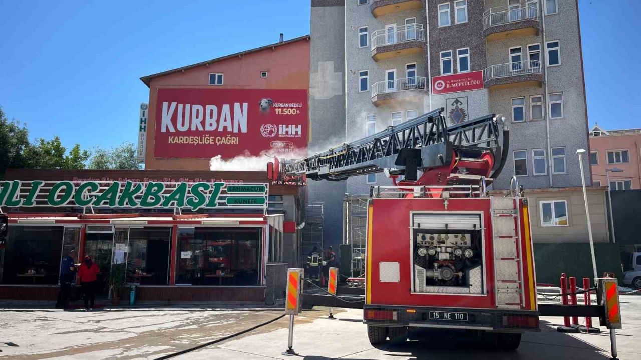 Burdur’da baca yangını
