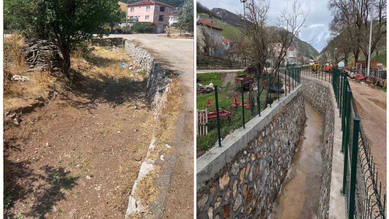Büyükşehir’den Gürsu’da dere ıslahı ve kanalizasyon hatları tamamlandı