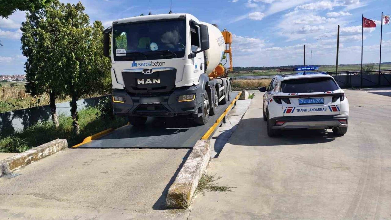 Çimentoyu fazla yükleyince 60 bin TL ceza kesildi