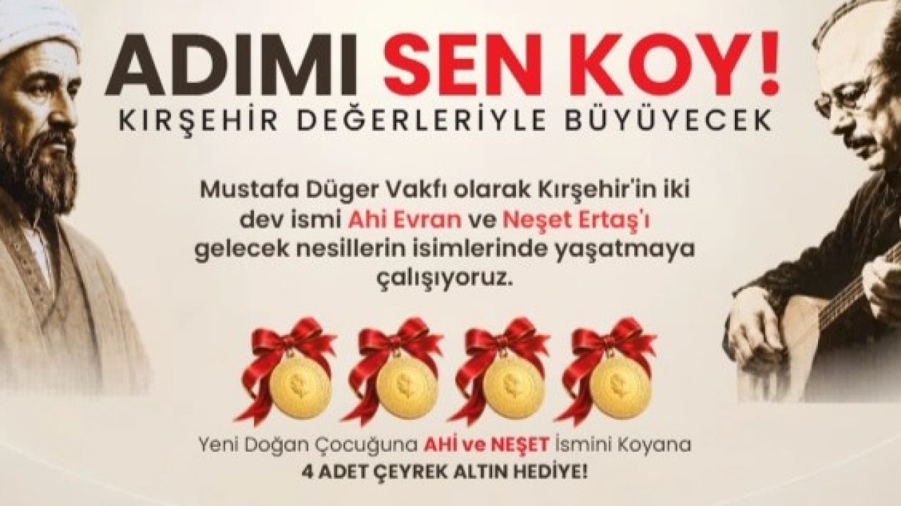 Çocuklarına bu isimleri verenlere 4 çeyrek altın