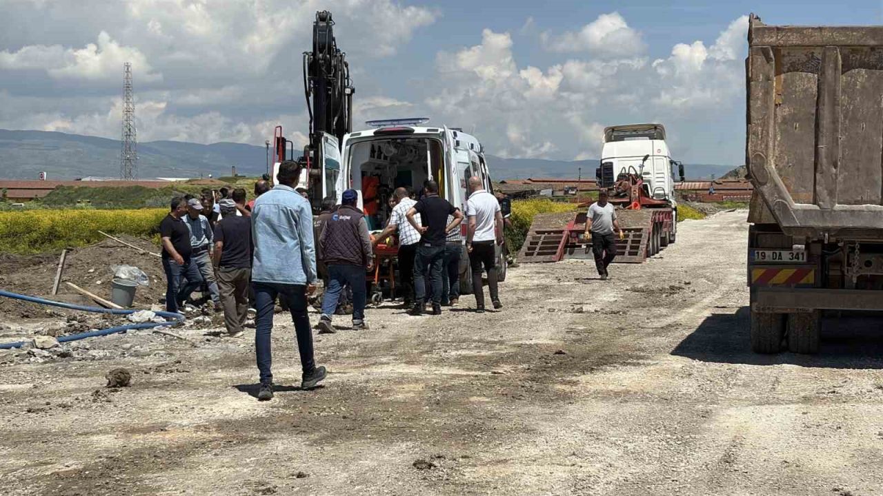 Çorum’da toprak altında kalan işçiyi arkadaşları kurtardı