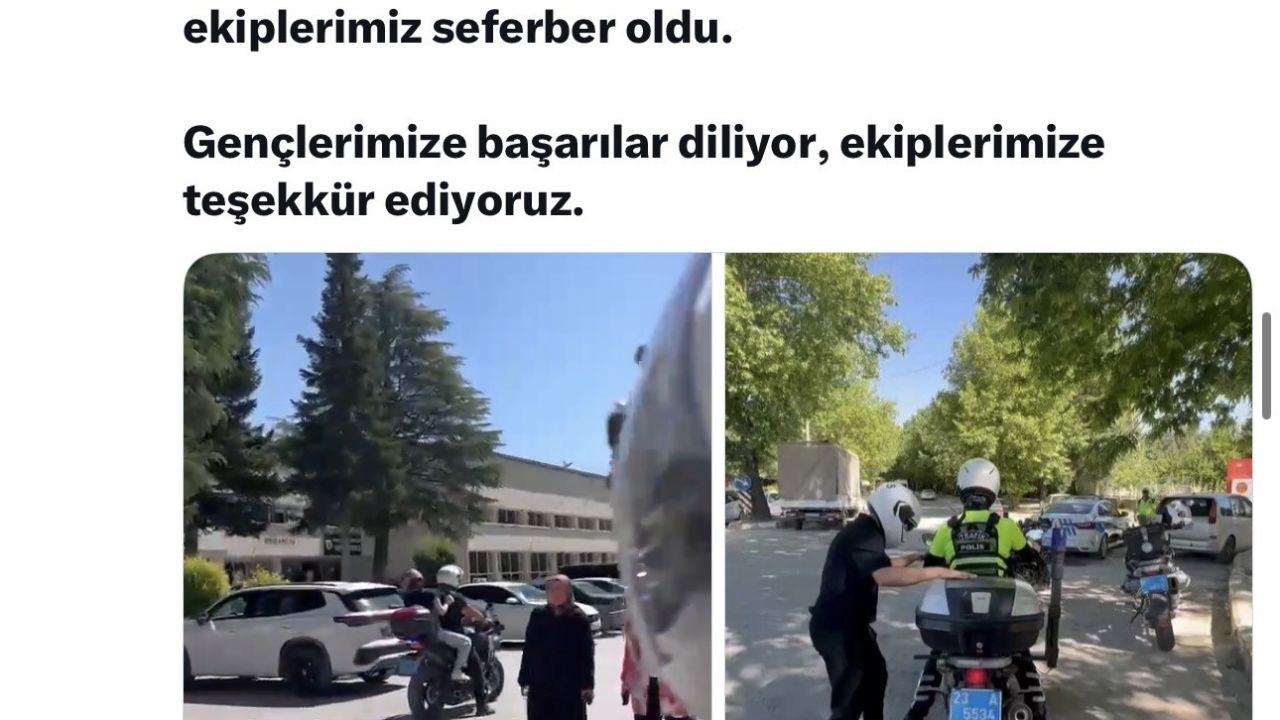 Elazığ’da YKS’ye geciken adayların imdadına polis ekipleri yetişti