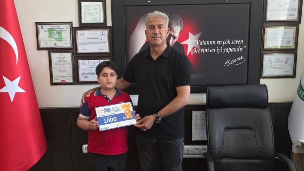 İlkokul öğrencisi kazandığı ödülü Gazze’ye gönderdi