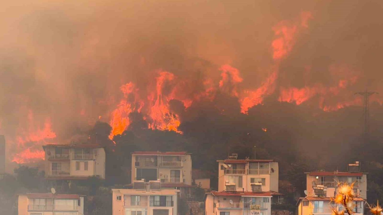 İzmir’de makilik alandaki yangın büyük ölçüde kontrol altına alındı