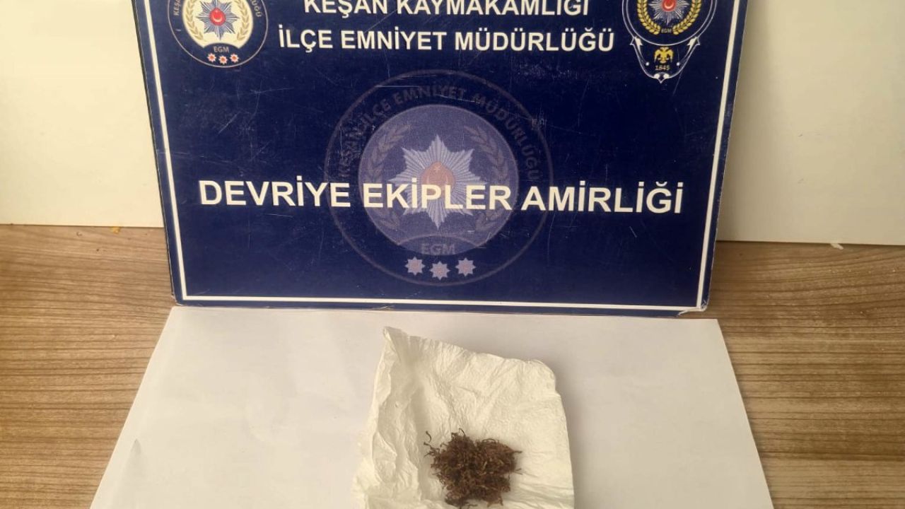 Keşan’da uyuşturucu ele geçirildi