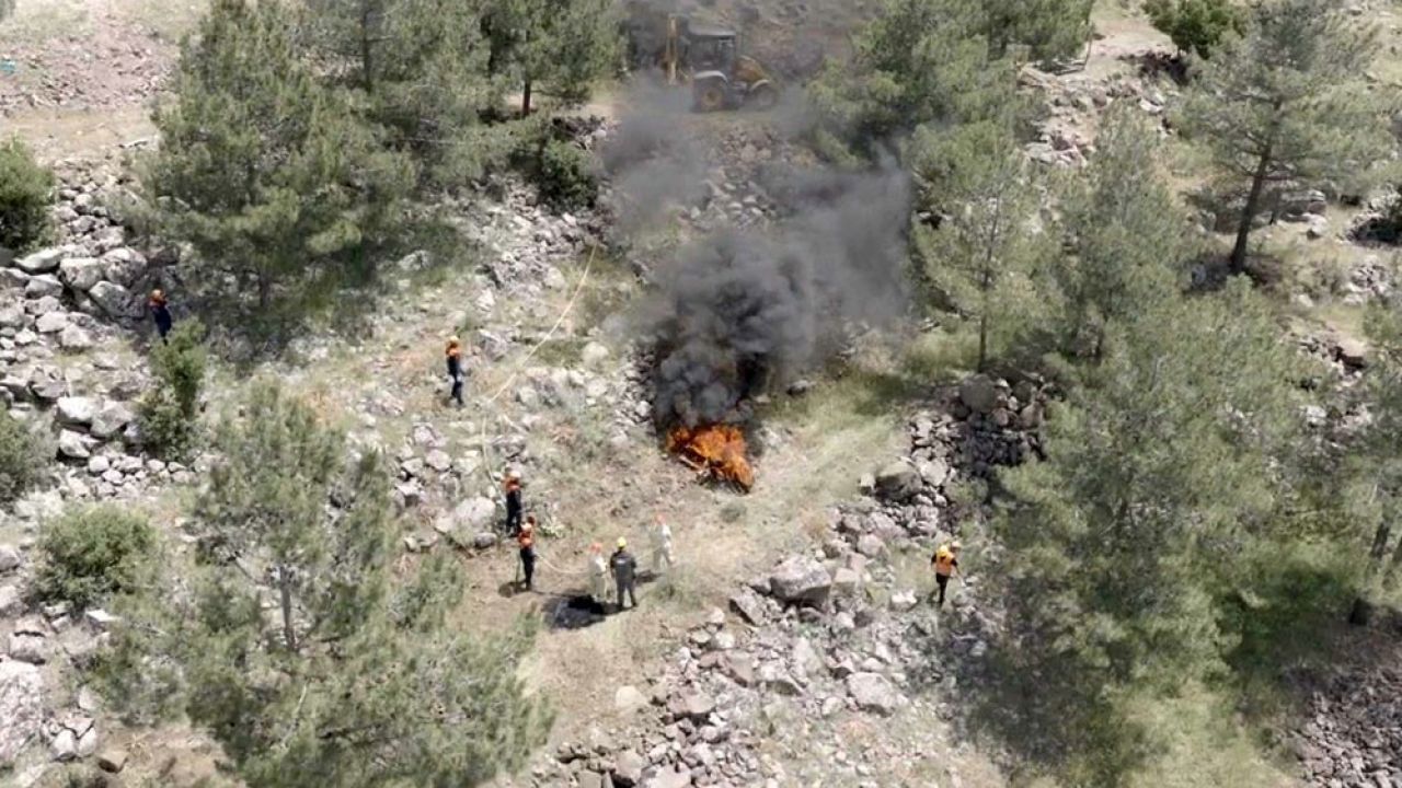 Kilis’te orman yangını müdahale tatbikatı yapıldı