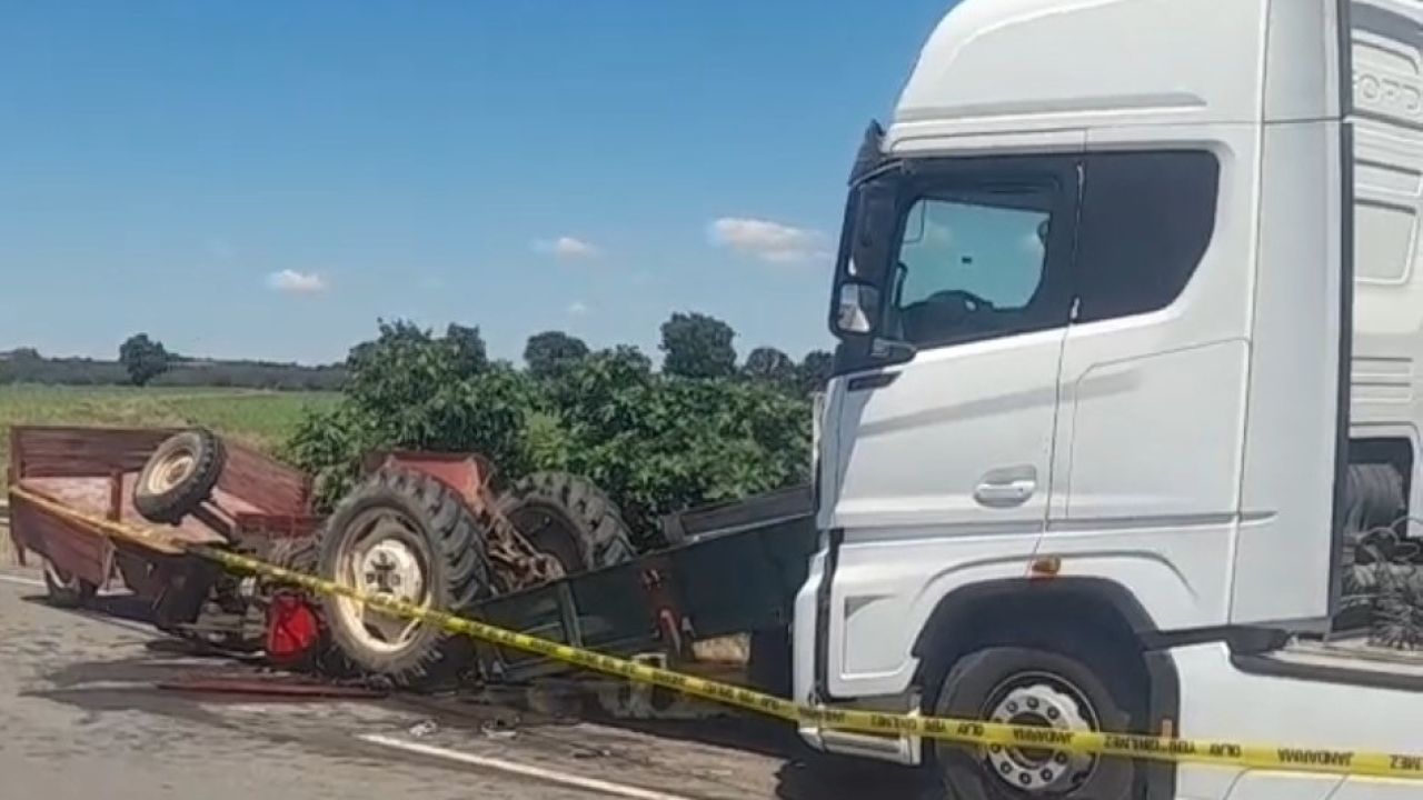 Kırklareli’nde tırın çarptığı traktörün sürücüsü hayatını kaybetti