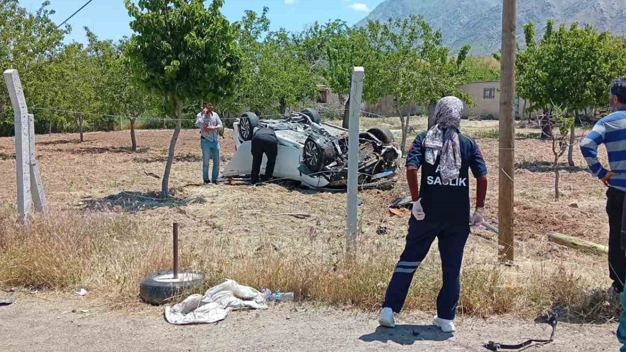 Kontrolden çıkan otomobil takla attı: 1 yaralı