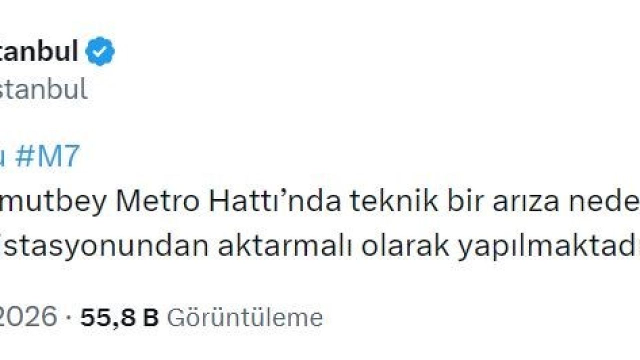 M7 Metro Hattı’nda arıza: Vatandaşlar tünelde yürüdü