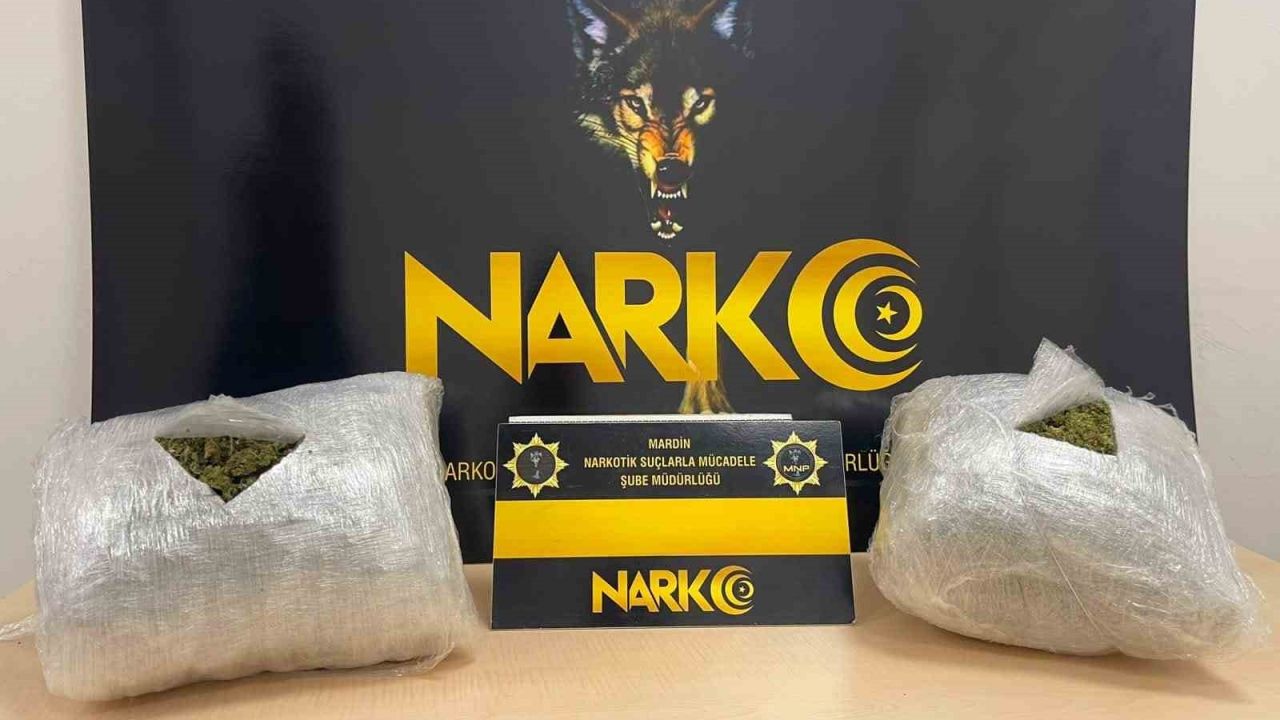 Mardin’de 2 kilo 950 gram uyuşturucu ele geçirildi