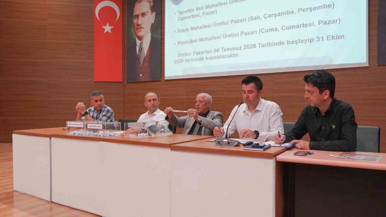Melikgazi’de Üretici Pazar Yeri için kura çekimi yapıldı