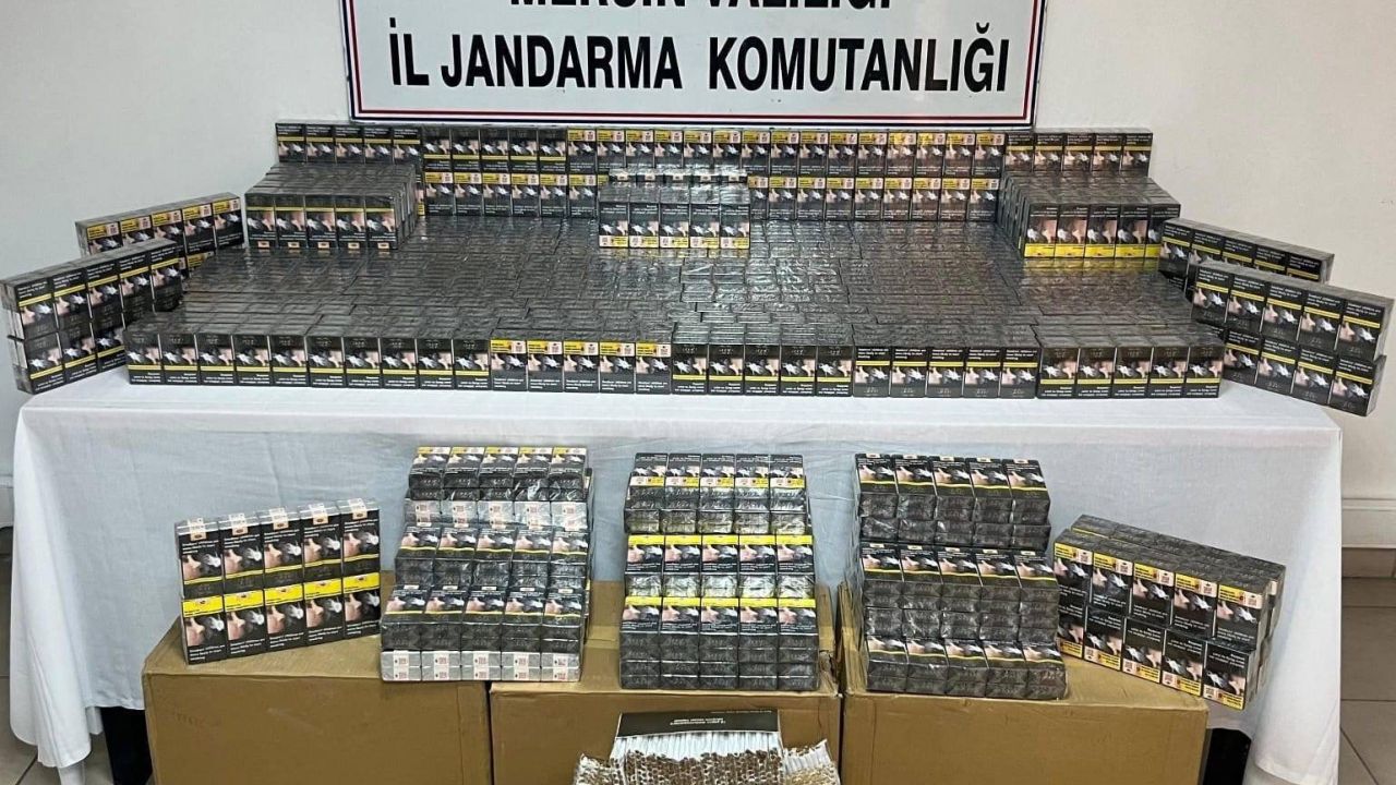 Mersin’de kaçak makaron operasyonu: 2 gözaltı