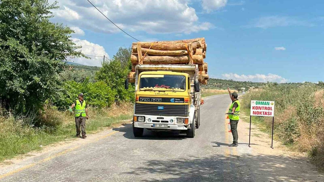 Muğla’da orman emvali taşıyan araçlara mobil kontrol denetimi