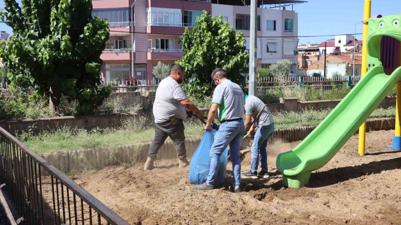 Nazilli’de çocuk oyun ve spor alanları bakıma alındı