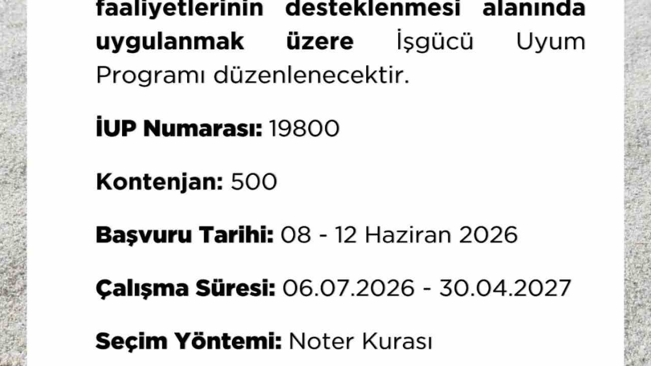 Niğde’de 500 kişilik istihdam fırsatı