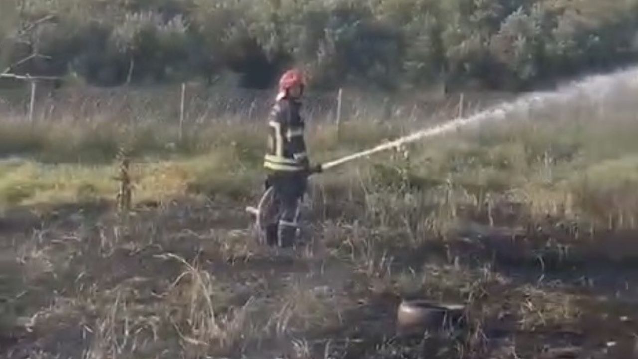 Osmaniye’de tankerin lastiklerinden çıkan yangın zeytin bahçesine sıçradı