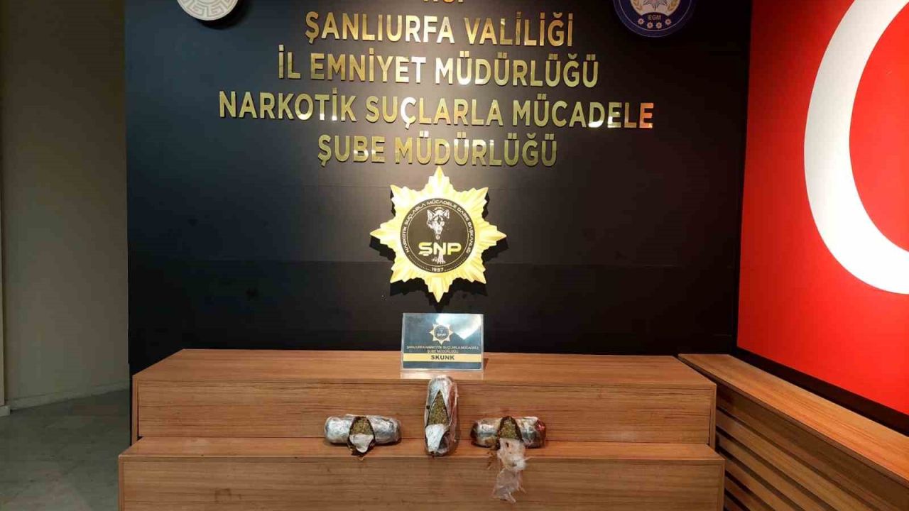 Şanlıurfa’da uyuşturucu operasyonu: 1 tutuklama