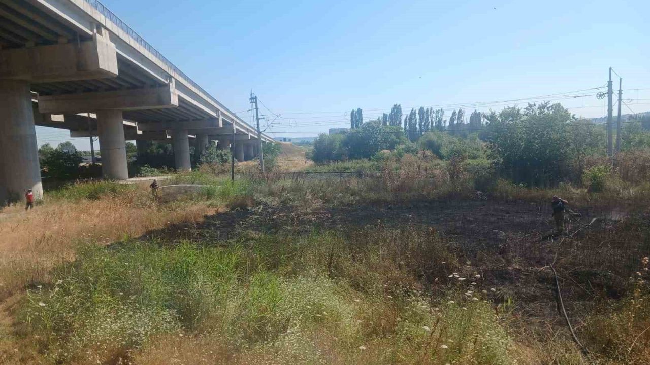 Susurluk’ta çıkan ot yangını söndürüldü