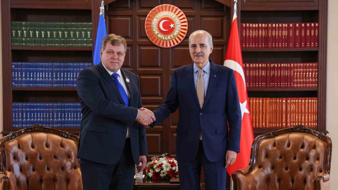 TBMM Başkanı Kurtulmuş, Estonya Parlamentosu Başkanı Hussar ile görüştü