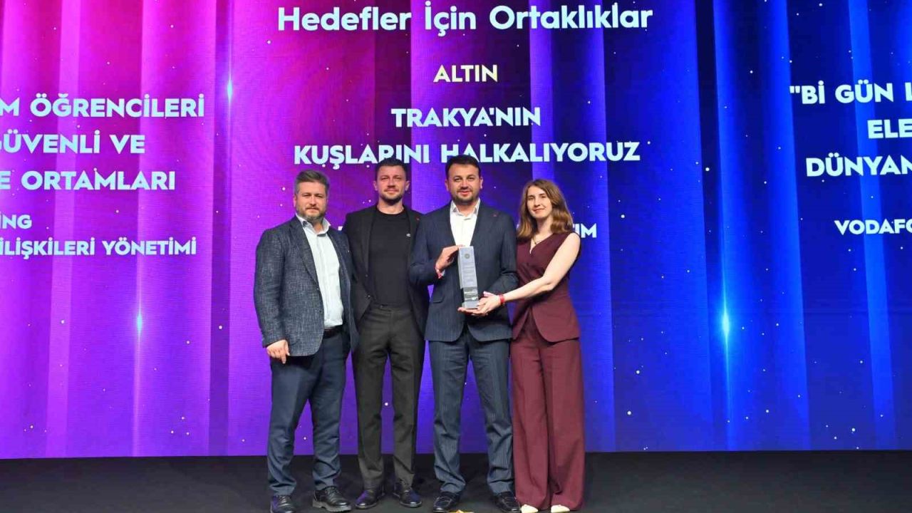 "Trakya’nın Kuşlarını Halkalıyoruz" projesine ödül