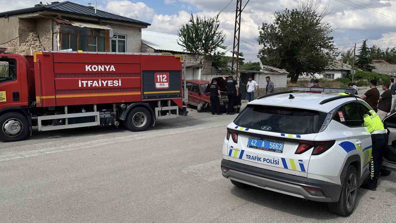 Uygulama noktasında geri geri kaçmaya çalışırken duvara çarptı