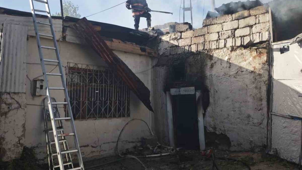 Van’da odunluk yangını