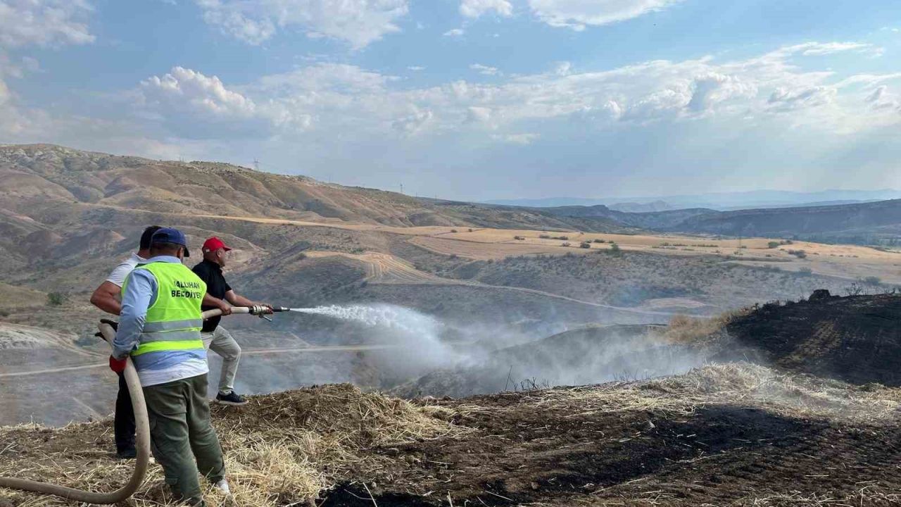 Ankara’da arazide çıkan yangın büyümeden söndürüldü