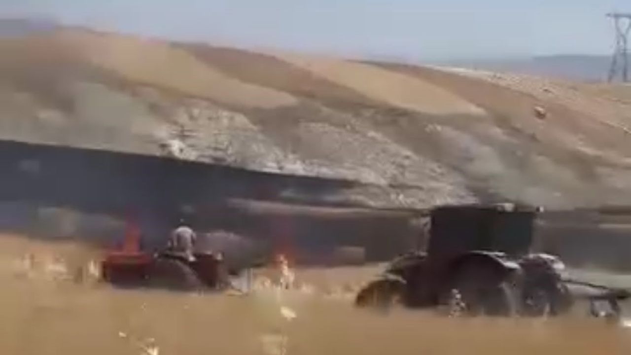 Ankara’da ekili arazide yangın