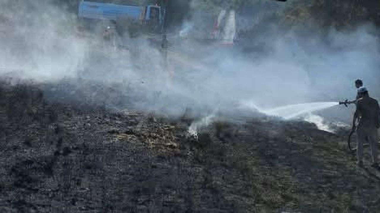 Antakya’da bahçe yangını