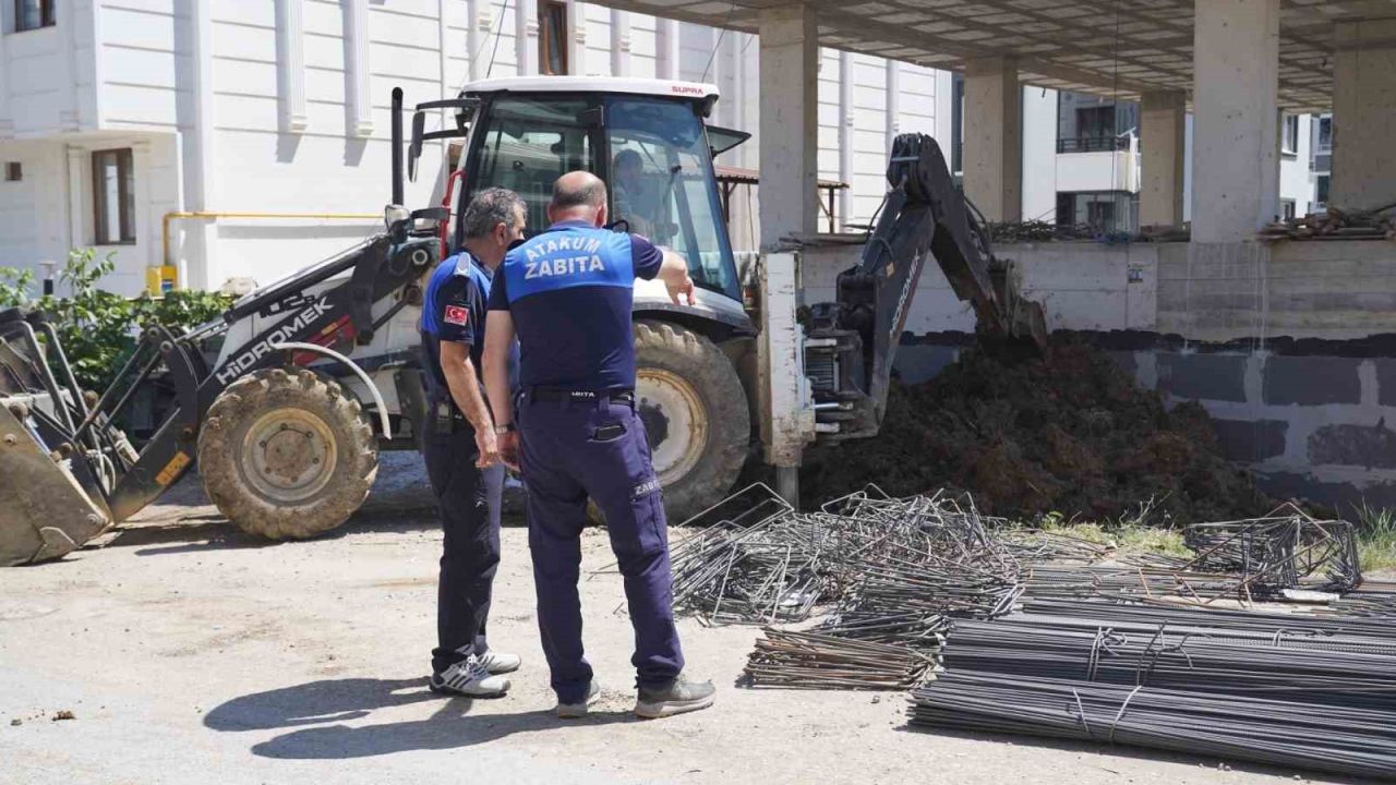 Atakum’da kurallara uymayan inşaat firmalarına uyarı