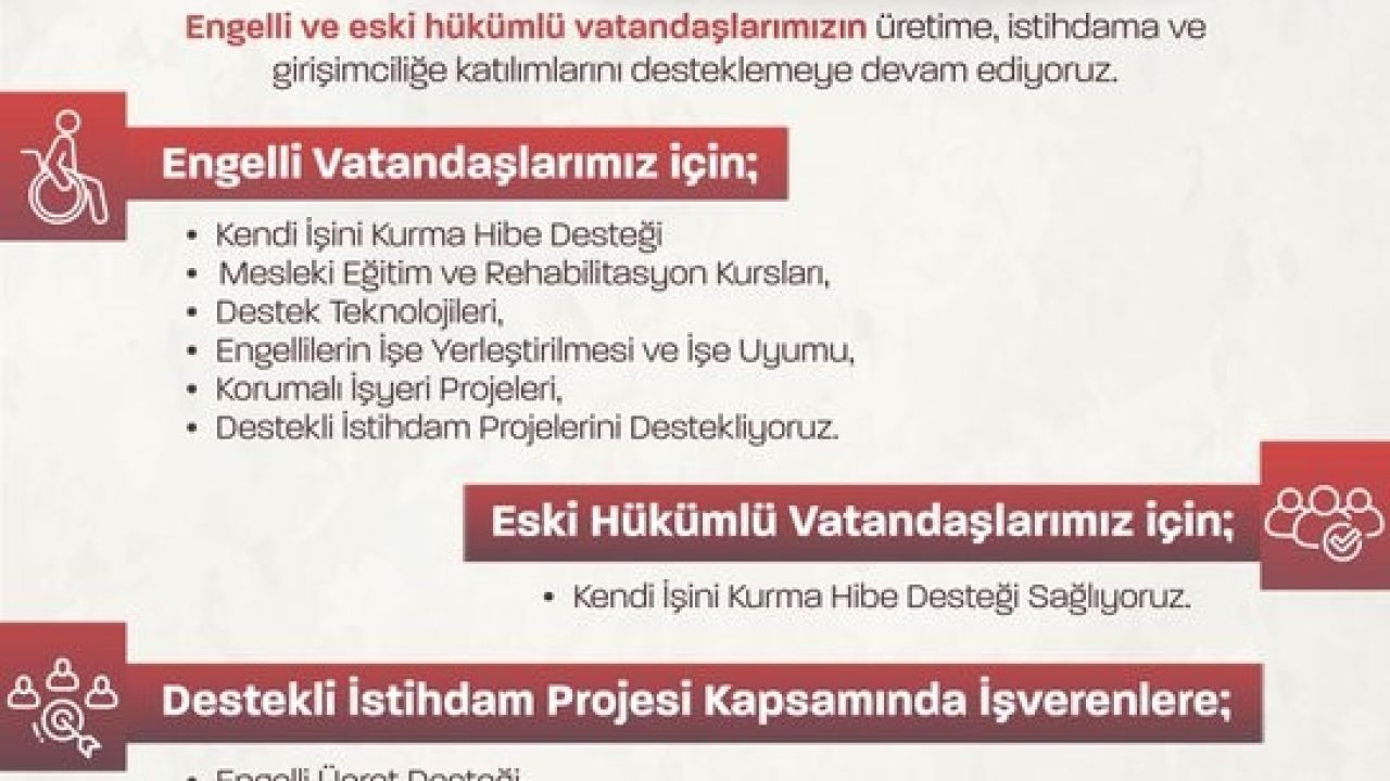 Bakan Işıkhan: "Engelli ve Eski Hükümlü Hibe Desteği’nin 2026 yılı 4. dönem başvurularını başlatıyoruz"