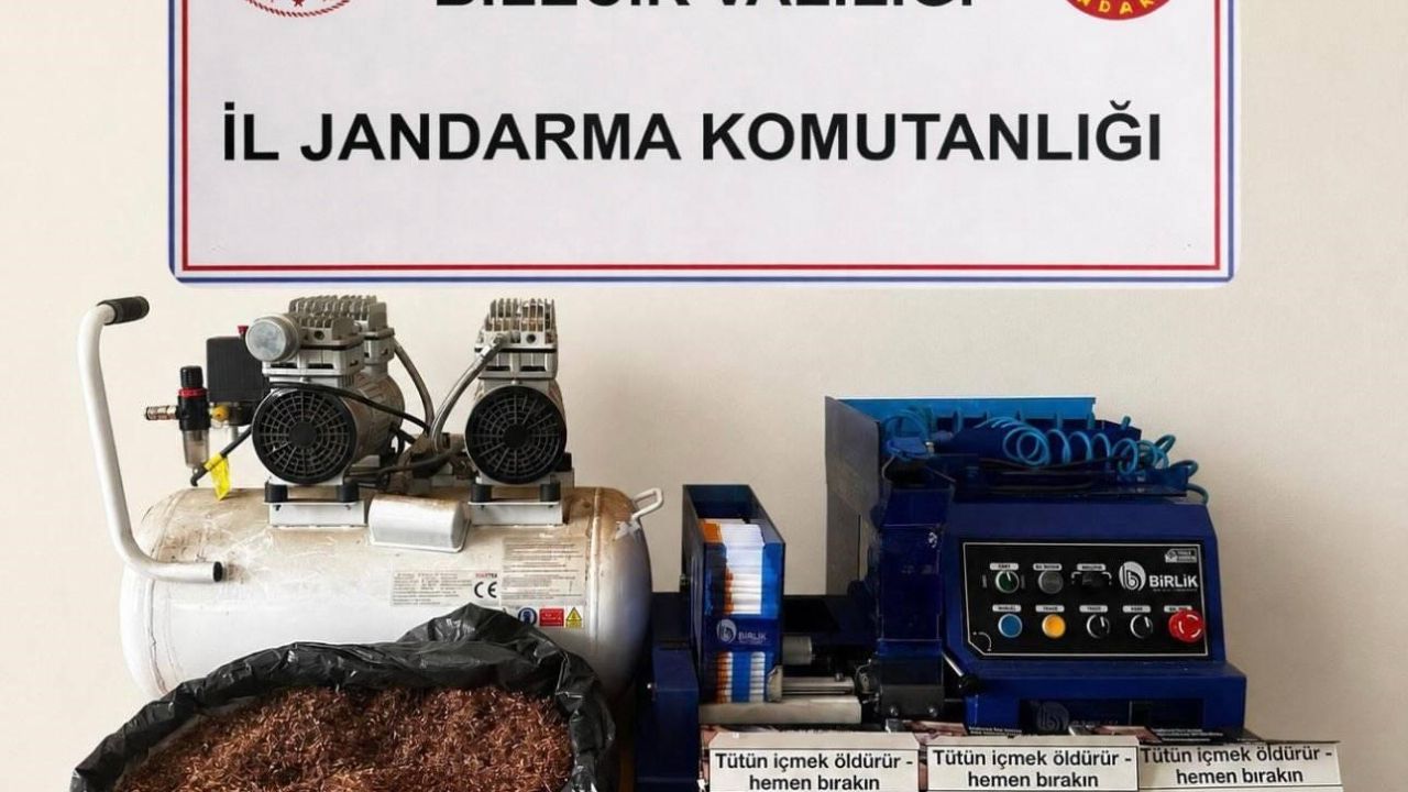 Bilecik’te 5 ayrı adreste yapılan baskında 3 bin 200 kaçak makaron ele geçirildi