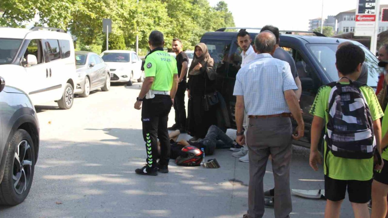 Çarşamba’da otomobille motosiklet çarpıştı: 1 yaralı