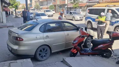 Çorum’da otomobil ile motosiklet çarpıştı: 2 yaralı