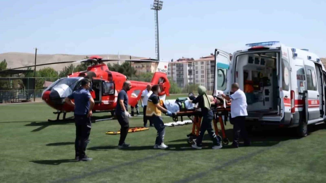 Darende’de yaralanan çocuk hava ambulansıyla Malatya’ya sevk edildi
