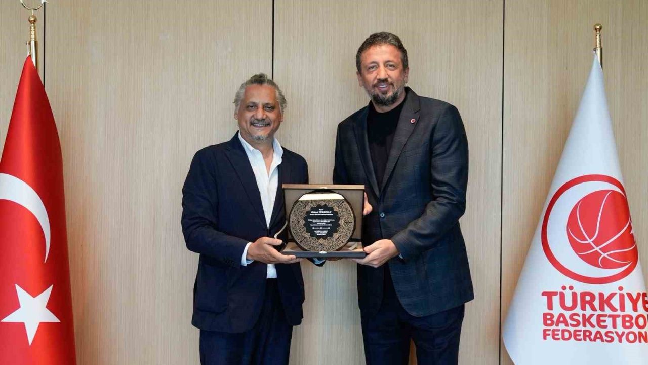 Denizli Basket’ten TBF Başkanı Türkoğlu’na ziyaret