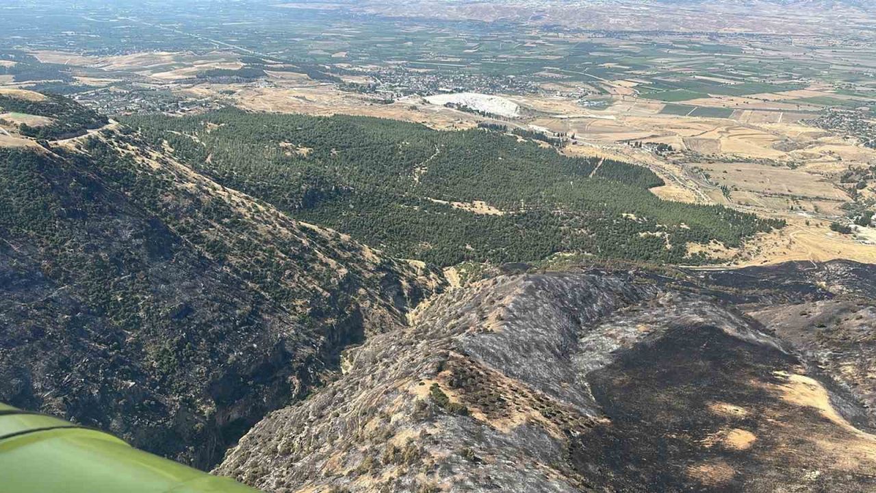Denizli’de korkutan yangın kontrol altına alındı
