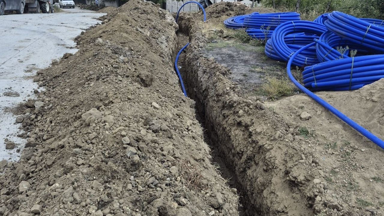 Düzce’de köylerde isale hattı çalışmaları sürüyor