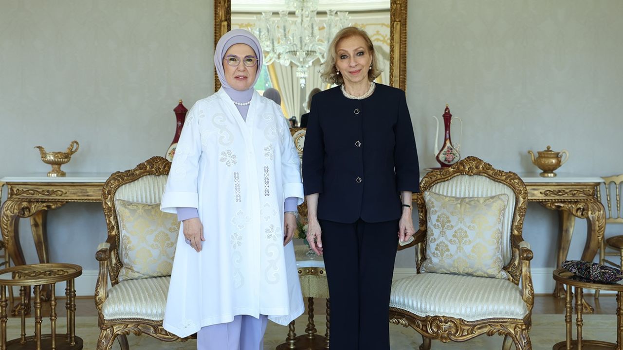 Emine Erdoğan, Lübnan Başbakanı’nın eşi Sahar Selam ile görüştü