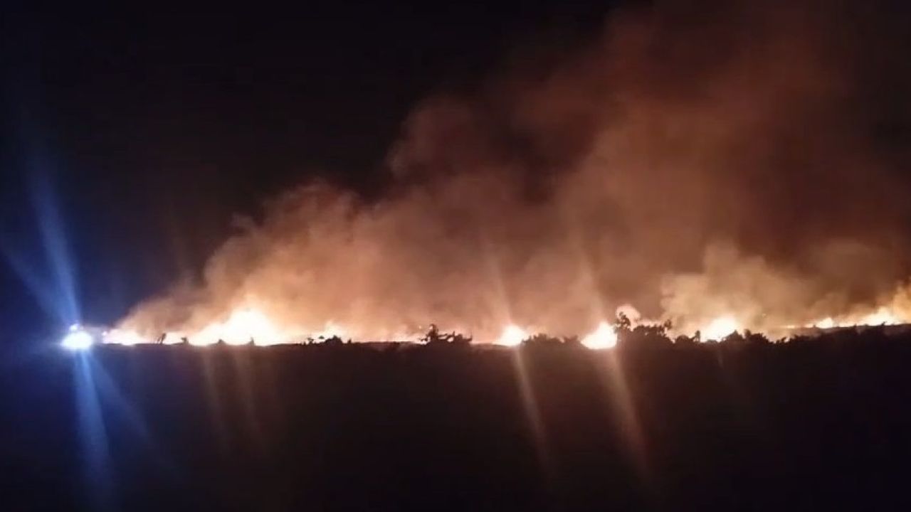 Gaziantep’te korkutan anız yangını