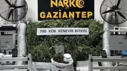 Gaziantep’te uyuşturucu imalathanesine baskın